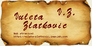 Vuleta Zlatković vizit kartica